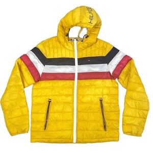 Tommy Hilfiger Quilted‎ Ultra Loft Puffer Hooded Jacket Men Sz M Gorpcore Y2K